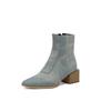 Comércio exterior pequenas botas curtas quadradas Europa e Estados Unidos vento com botas femininas de tubo curto plus size transfronteiriças F111