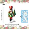 Adesivos Estáticos de Janela de Natal Soldado Quebra-Nozes Laço Bolas de Natal Adesivos de Vidro Decoração de Atmosfera Festiva