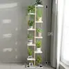 Suporte de Flores de Madeira Maciça e Ferro Layout de Sala de Estar Escada de Chão Multicamadas Rack de Armazenamento para Suculentas Varanda Suporte para Vasos de Flores