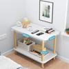 Mesa auxiliar sencilla para sofá de casa, mesa de centro pequeña, mesa pequeña para alquiler de casa, mesita de noche para dormitorio, estante de almacenamiento.