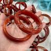 Pulsera de ágata roja de Brasil al por mayor pulsera de ágata roja caqui pulsera de jade mediana ancha engrosada suministro en vivo