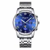 Reloj de Cuarzo para Hombre de Acero Inoxidable, Lujo Ligero, Resistente al Agua, Simple y Versátil, Reloj para Hombre, Suministro Transfronterizo, Fábrica de Origen, Venta al por Mayor y Dropshipping