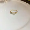 Anillo Abierto de Saturno con Circonita Estilo Coreano Lujo Ligero Moda para el Trabajo Temperamento Anillo para el Dedo Índice Joyería Personalizada de Moda Venta al por Mayor