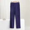 Calça Casual de Algodão Fino Primavera e Verão Leve Solta Roupa Externa Pijama Fresco Bolso Casa Calça de Pernas Largas