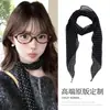 Bufanda Larga Kage 100% Gasa de Seda para Mujer, Accesorio de Cinta, Diadema, Bufanda, Versátil y Elegante, 30*160cm