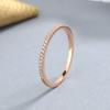 Anillo de diamantes de plata de ley 925 para mujer, diseño sencillo, combina con todo, personalidad, temperamento, joyería de alta calidad.