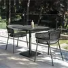 Silla de ratán moderna minimalista para patio exterior, proyecto de balcón, silla de ratán impermeable y resistente al sol, sofá de respaldo exterior