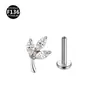Pendientes de aleación de titanio F136 Ibe para piercing de labios, uñas, orejas, rosca interna, venta directa de fábrica.