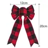 Adorno navideño de lazo rojo flocado transfronterizo, ambiente, diseño, hecho a mano, DIY, terciopelo, lazo multiestilo
