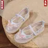 Zapatos Hanfu para Niñas, Diseño de Mariposa, Nuevo Estilo 2026, Estilo Tradicional Chino, Zapatos de Tela Hechos a Mano, Zapatos Bordados para Niños para Verano