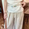 Cuerda de cintura delgada de color blanco roto con cuentas de colores estilo étnico para mujer, accesorio para pantalones y vestidos, cadena para la cintura, cinturón de cintura de moda