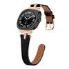 Aplicable a la nueva correa de cuero con incrustaciones de diamantes en forma de T para Samsung Watch Ultra ultra2 47MM correa de reloj inteligente de cuero