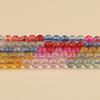 Shuiyun Joyería Vidrio Imitación Cristal Cuentas Redondas Amarillo Torre Cristal Amatista Cuentas Sueltas Accesorios Pulsera DIY Joyería