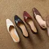 Zapatos de Tacón Alto con Boca Baja para Mujer 2025 Nuevos Zapatos de Primavera y Otoño para Mujer Retro Simples de una Sola Capa de Piel de Vaca Versátiles para Mujer