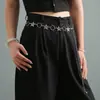 Cadena de Cintura de Estrella de Cinco Puntas Hueca de Metal Cadena de Cintura Moda para Mujer Falda de Uniforme JK Cinturón Cadena para Pantalones de Anillo de Metal Cinturón de Falda Moda