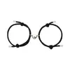 Amazon Transfronterizo Piedra Natural Piedra Volcánica Turquesa Yin-Yang Taiji Corona Pulsera Magnética para Pareja Pulsera de Cuentas