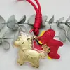 Oro Puro 999 Año del Caballo Modelo Nuevo Llavero "Hazte Rico al Instante" Serie de Regalos de San Valentín Correa para Teléfono Regalo de Año Nuevo