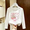 Camiseta de manga larga de algodón puro para niñas, top casual, camisa básica elegante para niños, adecuada para niños mayores, colección primavera y otoño 2026