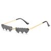 Gafas de Sol para Mujer, Gafas de Sol de Moda sin Marco Tendencia Europea y Americana, Gafas Decorativas Personalizadas New Wave, Gafas de Sol