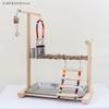 Plataforma de suporte para papagaio Suprimentos para animais de estimação Brinquedo para pássaros Zanthoxylum Madeira fosca Estação Vara Pele de tigre Xuan Feng Estação Vara Auto-alívio