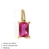 Accesorios DIY de Acero Inoxidable 6*4mm Doce Piedras de Nacimiento Colgante Piedra de Nacimiento de Diciembre Accesorios Rectangulares de Zirconia Colgante