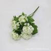 7 hortensia de horquilla planta accesorios de pared flor artificial hortensia de madera decoración de boda flor de ocho hadas flor de seda hortensia al por mayor