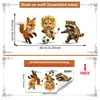Variedad de Pegatinas para Ventanas de Animales Lindos de Dibujos Animados para Puertas de Cristal y Ventanas, Pegatinas de Cristal de Adhesión Estática con Visibilidad de Doble Cara