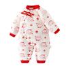 Ropa de bebé ropa de invierno ropa de recién nacido niños y niñas mameluco de bebé un mes de edad cien días acolchada gruesa cálida ropa de felicitación de año nuevo