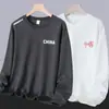 Envío RápidoCamiseta de Manga Larga con Cuello Redondo, Holgada y Gruesa, para Otoño e Invierno, Talla Grande, Versátil