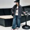 Camisa Xadrez Manga Longa para Meninas Primavera Outono Solta Casual Estilo Coreano Retrô Gola Lapela Top para Crianças Pequenas e Grandes Peça de Roupa Versátil para Usar por Cima