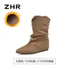 Botas de punta ZHR, nueva colección otoño 2026, con un diseño de bota vaquera western estilo Maillard y caña alta