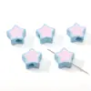 Pintura en Aerosol Acrílica de 16 mm Goteando Agujero Grande Estrella de Cinco Puntas Pulsera Colgante Hecha a Mano DIY Materiales para Accesorios de Joyería