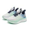 HOBIBEAR - Zapatillas de deporte de doble red para otoño para niños y niñas, zapatos con botones, zapatos casuales transpirables para exteriores, una generación de cabello
