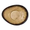 Plato de Postre Retro Cerámica Esmaltada Agrietada Porcelana Hueso Plato para Mesa de Comedor en Casa Plato Pequeño Irregular para Salsa de Moje Restaurante Plato Pequeño para Pastel