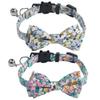 Lindo Compañero Mascota nuevo collar floral para gato Gentry collar para gato con moño con Campana outlet de fábrica