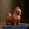 Adorno de Mascota de Té de Arcilla Púrpura Dehua, Juguete de Té Animal Pixiu del Zodiaco, Soporte para Incienso, Mascota de Té Pequeña que Cambia de Color