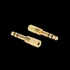 Adaptador de audio electrónico chapado en oro de 6.5 revolución a 3.5 mm hembra para órgano electrónico, amplificador de potencia, altavoz, micrófono, adaptador de auriculares 6.35