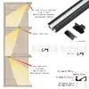 Kit de carcasa para tira de luz LED perfil de aluminio LED Kit de luz para gabinete carcasa de aluminio accesorios ranura para lámpara carcasa