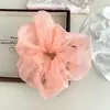 Novo Scrunchie de Rede Colorido Estilo Coreano para Penteados de Coque