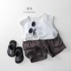 Pantalones Cortos Cargo para Niños 2026 Nuevo Estilo Niños y Niñas Delgados de Algodón Puro Hasta la Rodilla Pantalones Cortos Versátiles de Moda Coreana y Japonesa Ropa para Niños Venta al por Mayor