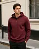 Sudadera con capucha y media cremallera para hombre transfronteriza, sudadera de trabajo para hombre europea y americana con múltiples bolsillos con cremallera, engrosada para otoño e invierno