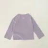 Camiseta de Verão Dopamina Fina de Manga Longa para Meninas, Camisa Versátil Leve com Proteção Solar, Camada de Base Respirável de Manga Longa para Bebês