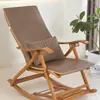 Cojín Reclinable Verano Hielo Vid Grosor Esponja Cojín Mecedora Plegable Silla Bambú Perezosa Verano Hielo Seda Refrigerante Esterilla Cojín Asiento