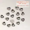 Popular online popular colorido pequeno coração de pêssego broca de unha Super Flash plana formato especial mini amor Diamante diy broca de unha joia