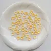 Flores Pequeñas Bicolor con Borde Dorado y Plateado y Brillo Metálico, Brillan en la Oscuridad, Materiales Hechos a Mano para DIY, Pasador de Pelo, Accesorio para el Cabello, Accesorios para Ramilletes