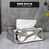 Caja de pañuelos de cerámica ins para sala de estar, baño de estilo crema avanzado, estilo lujoso y de alta calidad, decoración sin perforaciones estilo glaciar.