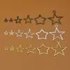 Colgante Estrella Hueca de Cinco Puntas Joyería Accesorios DIY Collar Pulsera Pendientes Colgante Colgante Joyería Creativa