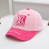 Gorra de Malla de Conejo de Dibujos Animados Gorra para Niños Estilo Japonés y Coreano Sombrero de Protección Solar de Verano 2-5 Años Gorra de Béisbol para Bebé