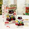 Blocos de Montar Papai Noel Transfronteiriço, Boneco de Neve, Árvore de Natal, Caixa de Música, Rena, Brinquedos de Montagem de Micropartículas, Enfeites de Brinquedo Masculino, Caixa Surpresa
