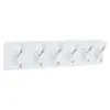 Ganchos Transparentes de Seis Piezas Adhesivo Fuerte sin Rastro Sin Taladro Detrás de la Puerta Pared de Cocina Montado en Pared Fila de Ganchos de Almacenamiento Multiusos